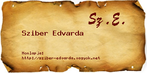 Sziber Edvarda névjegykártya